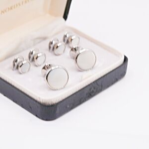 Nordstrom INLAY MOTHER OF PEARL CUFFLINKS AND SHIRT STUDS SET